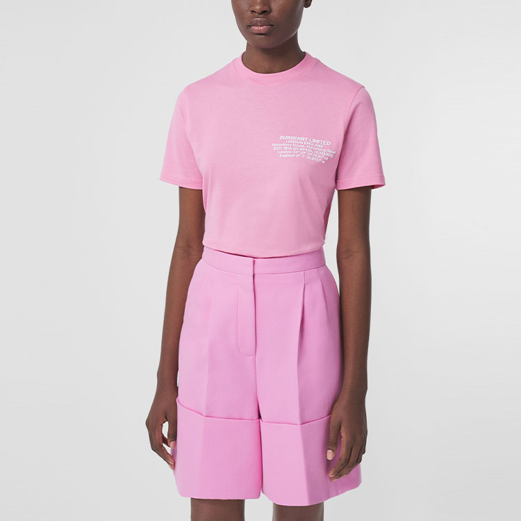 (Women) Burberry Pink Logo Print Short Sleeve T-Shirt. 80432311 圖 4