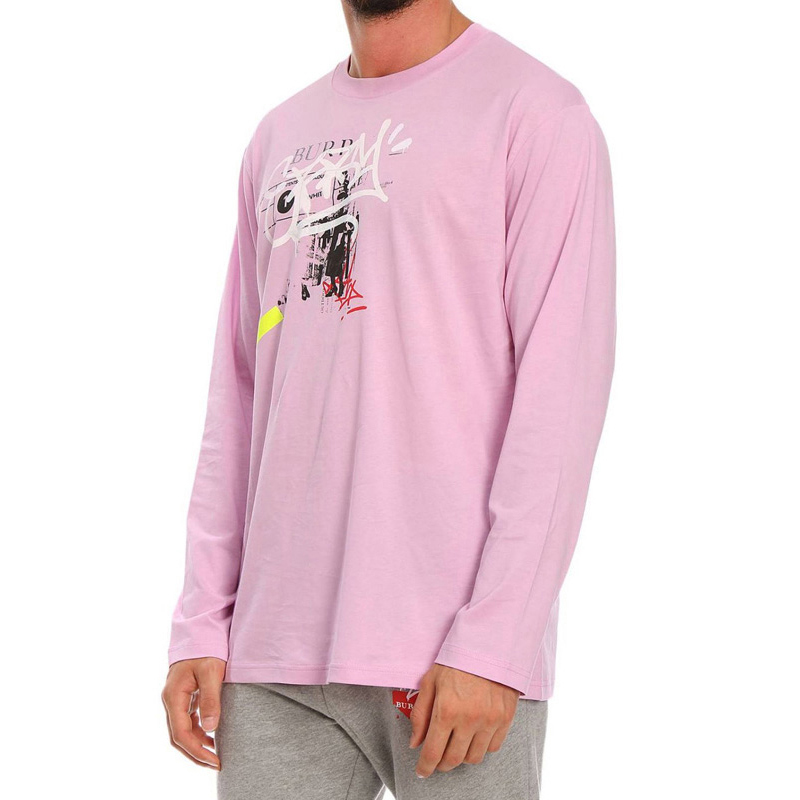 Purchase (W) Burberry 粉色寬鬆版塊塗鴉徽標印花衛衣 80011841