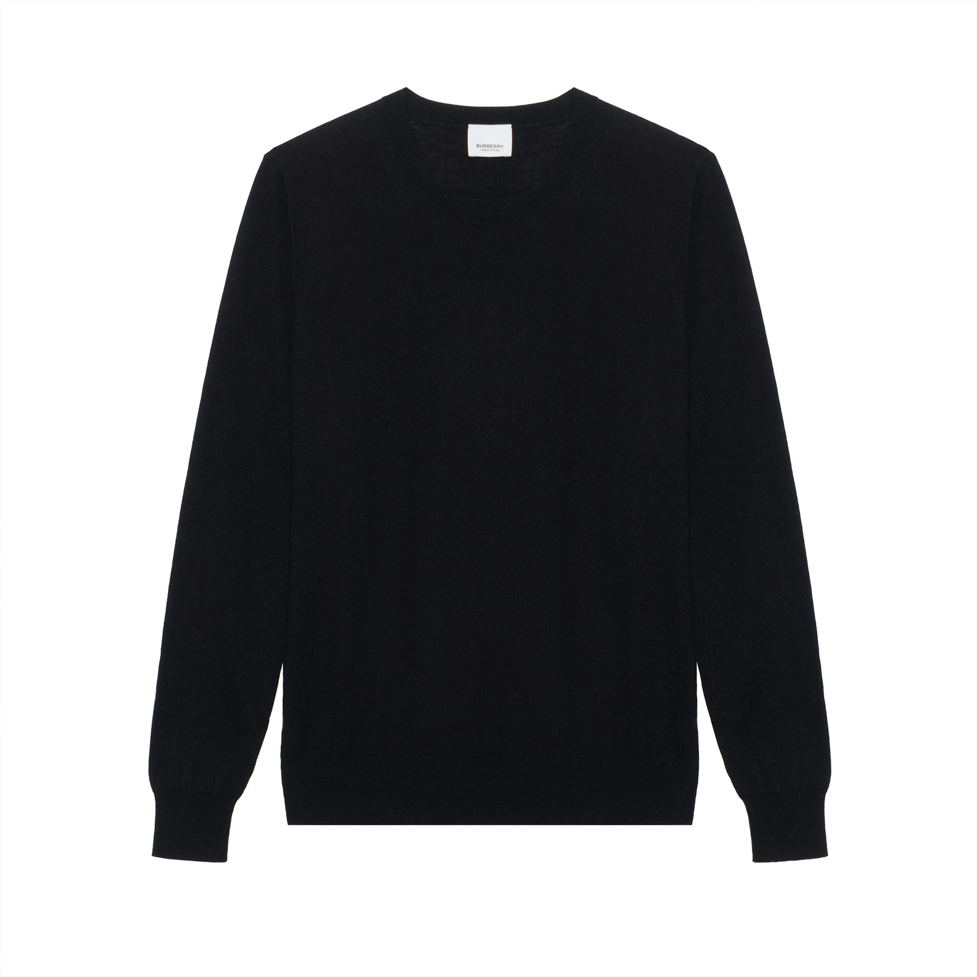 women-burberry-plain-black-crew-neck-knit-sweater-long-sleeve-80170191