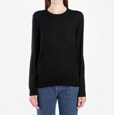 (W) バーバリー 無地 ブラック クルーネック ニット セーター 長袖 80170191 Shop (W) バーバリー 無地 ブラック クルーネック ニット セーター 長袖 80170191