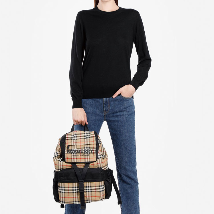 Purchase (W) バーバリー 無地 ブラック クルーネック ニット セーター 長袖 80170191