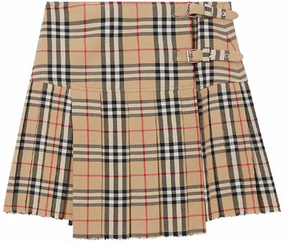 women-burberry-pleated-checkered-casual-skirt-beige-8025832