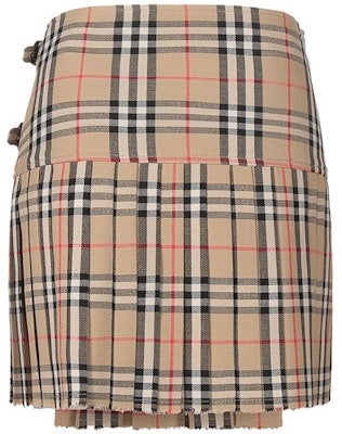 (W) Burberry Skirt Pleated Checkered Kasual Beige 8025832 Lookbook (W) Burberry Skirt Pleated Checkered Kasual Beige 8025832
