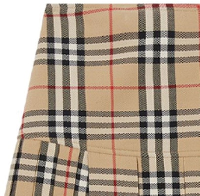 (W) Burberry Skirt Pleated Checkered Kasual Beige 8025832 Sizing (W) Burberry Skirt Pleated Checkered Kasual Beige 8025832