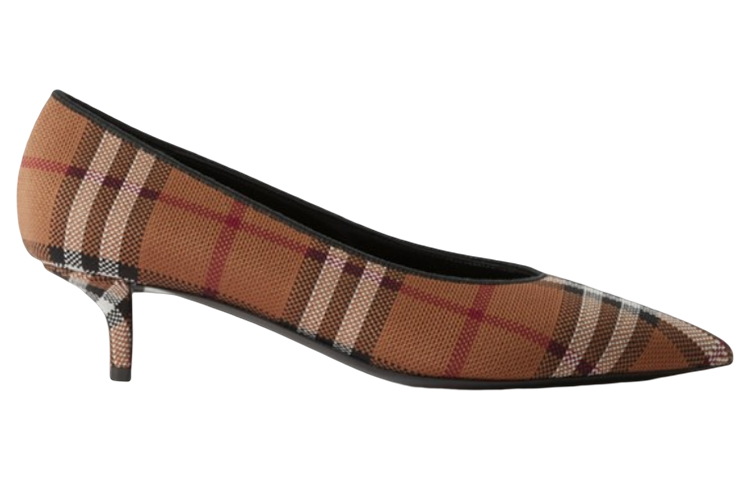 (W) Burberry Pointed-Toe Check Stiletto Pumps 'Dark Brown' 圖 2