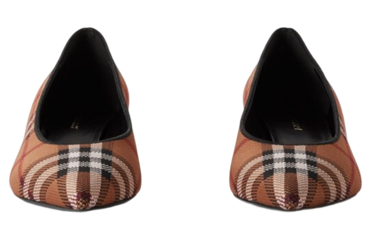 (W) Burberry Pointed-Toe Check Stiletto Pumps 'Dark Brown' 圖 3