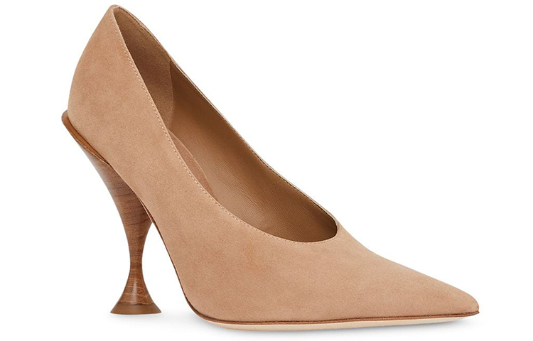 (W) Burberry Pointed-Toe High Heels 'Geometric Brown Suede' 圖 2