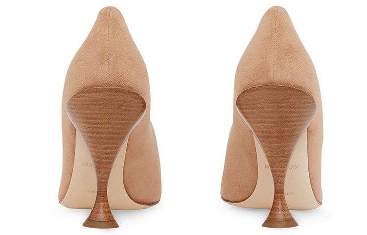 (W) Burberry Pointed-Toe High Heels 'Geometric Brown Suede' 圖 5