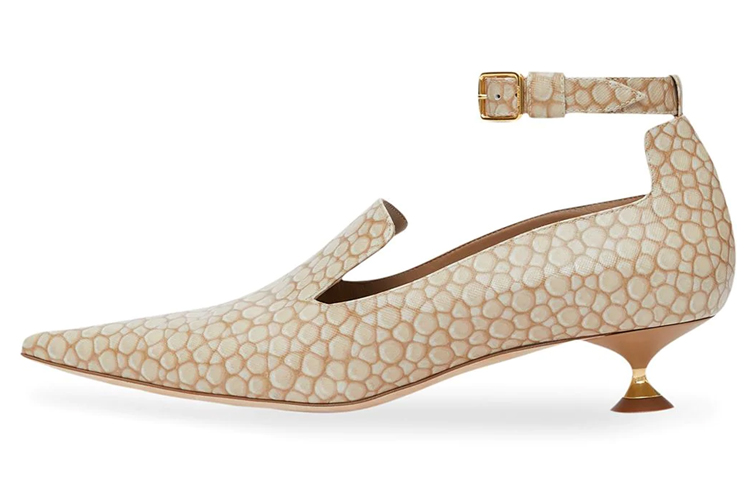 Buy Burberry 印花 時尚尖頭高跟鞋 淺褐色 女款