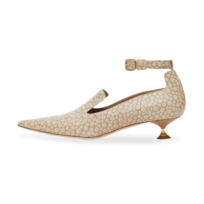 (W) Burberry Pointed-Toe High Heels 'Light Brown Print'