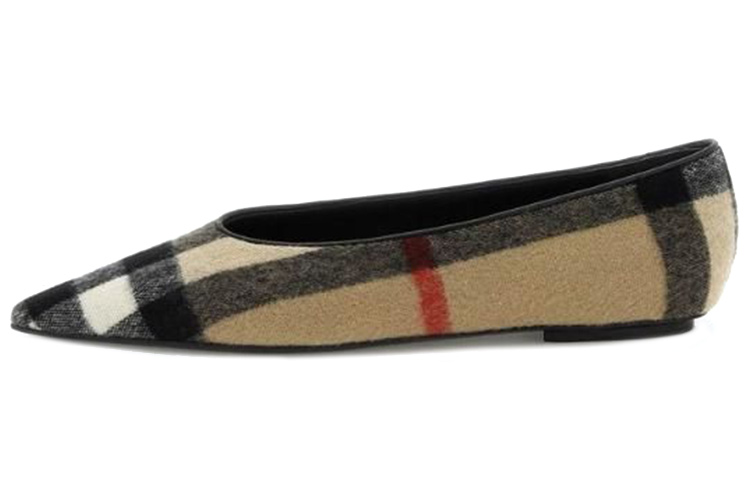 (W) Burberry Pointed Flat 'Light Brown'