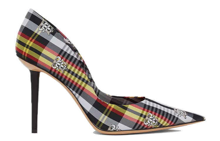 (W) Burberry Pointed High Heels 'Check Nylon Multicolor' 圖 2