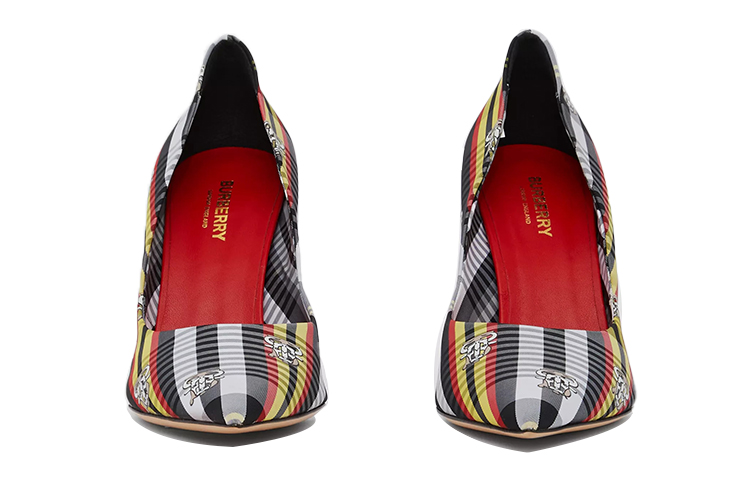(W) Burberry Pointed High Heels 'Check Nylon Multicolor' 圖 3