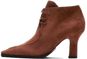 (Women) Burberry Pointed Lace-Up Short Boots 'Brown' 80744811 (Women) Burberry Pointed Lace-Up Short Boots 'Brown' 80744811