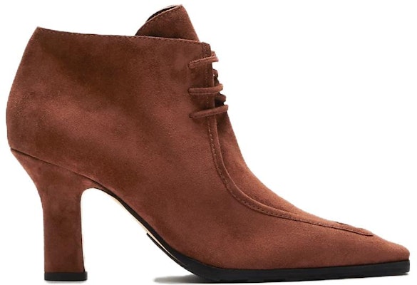 (Women) Burberry Pointed Lace-Up Short Boots 'Brown' 80744811 Order (Women) Burberry Pointed Lace-Up Short Boots 'Brown' 80744811