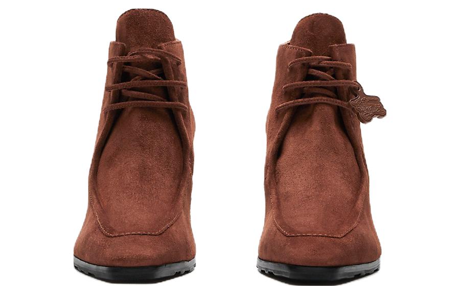 Lookbook (W) 博柏利尖头系带短靴 '棕色' 80744811