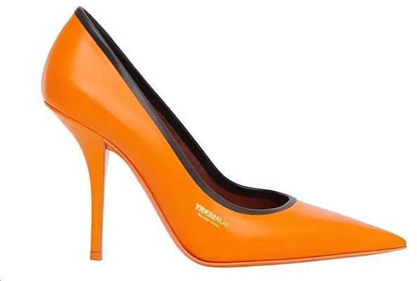 (Women) Burberry Pointed Leather High Heels 'Bright Orange' 80567201 Order (Women) Burberry Pointed Leather High Heels 'Bright Orange' 80567201