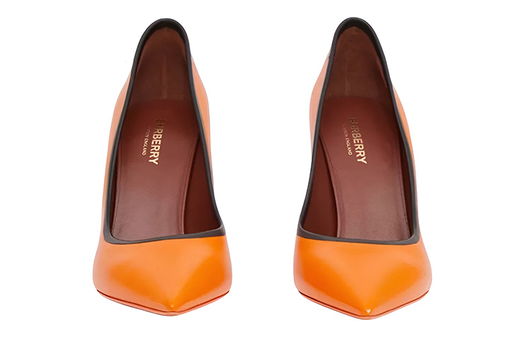 Lookbook (Women) Burberry Pointed Leather High Heels 'Bright Orange' 80567201