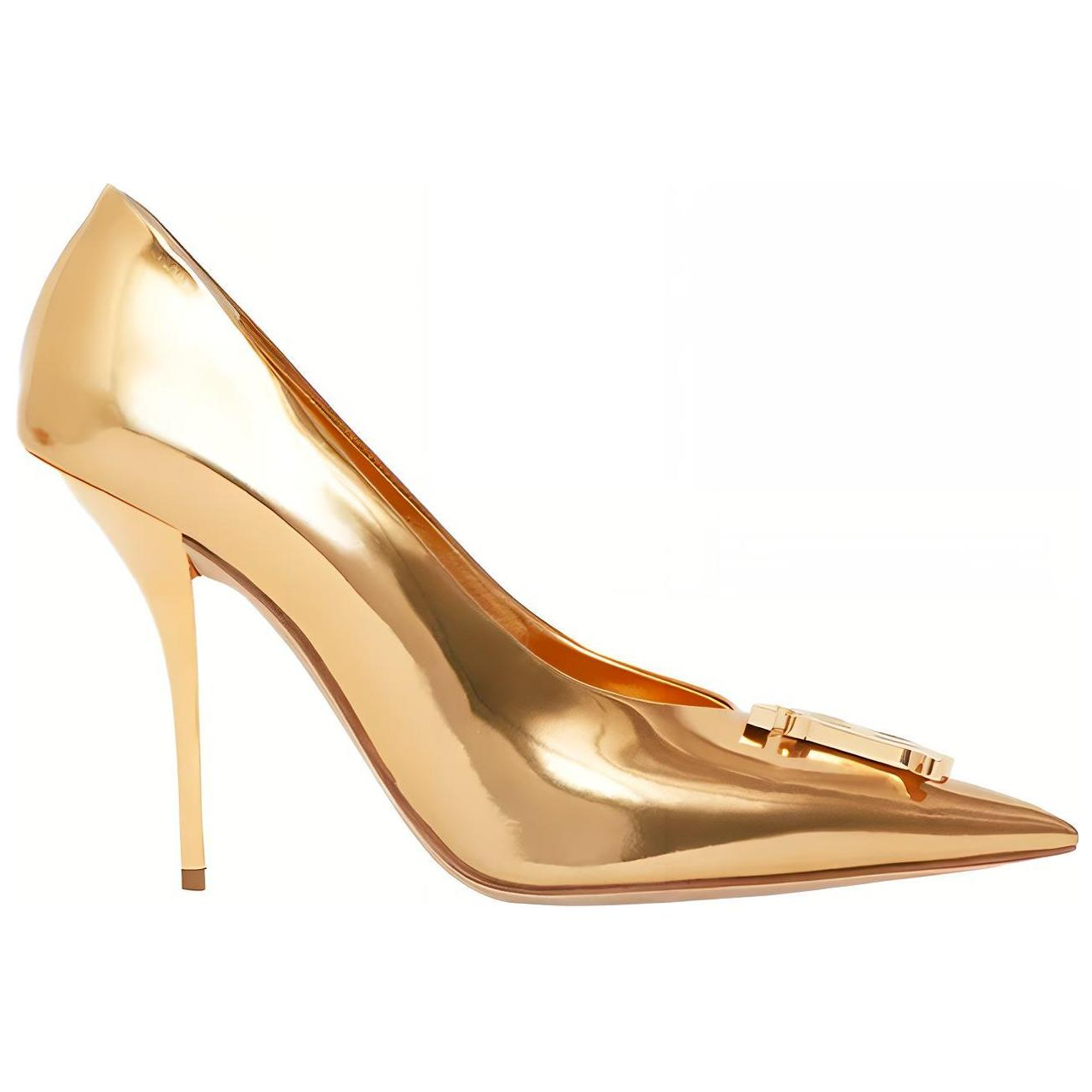 (W) Burberry Pointed Toe High Heels 'Gold' 圖 2