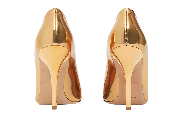 (W) Burberry Pointed Toe High Heels 'Gold' 圖 4