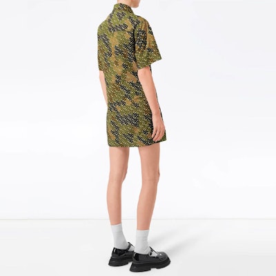 (W) Vestido Manga Corta Estampado Burberry Mujer Verde Militar 80141921 Purchase (W) Vestido Manga Corta Estampado Burberry Mujer Verde Militar 80141921
