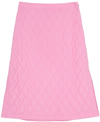 (W) Burberry Gaun Midi Kasual Berquilting Merah Jambu untuk Wanita 80387791 Buy (W) Burberry Gaun Midi Kasual Berquilting Merah Jambu untuk Wanita 80387791