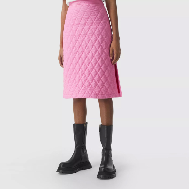 Purchase (W) Burberry Gaun Midi Kasual Berquilting Merah Jambu untuk Wanita 80387791