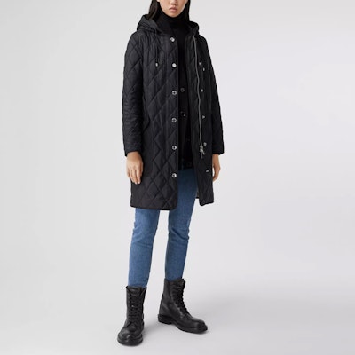 (Women) Burberry Quilted Hooded Temperature-Regulating Cotton Jacket Black 80355061 Details for (Women) Burberry Quilted Hooded Temperature-Regulating Cotton Jacket Black 80355061