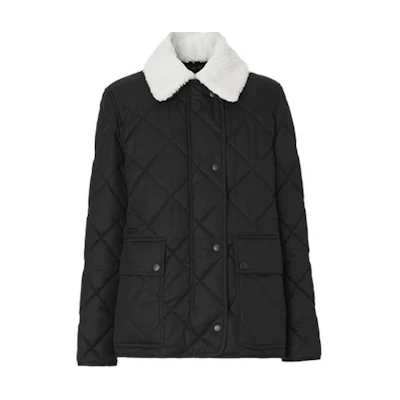 (Women) Burberry Quilted Solid Color Cotton Jacket Women’s Black 80505711
