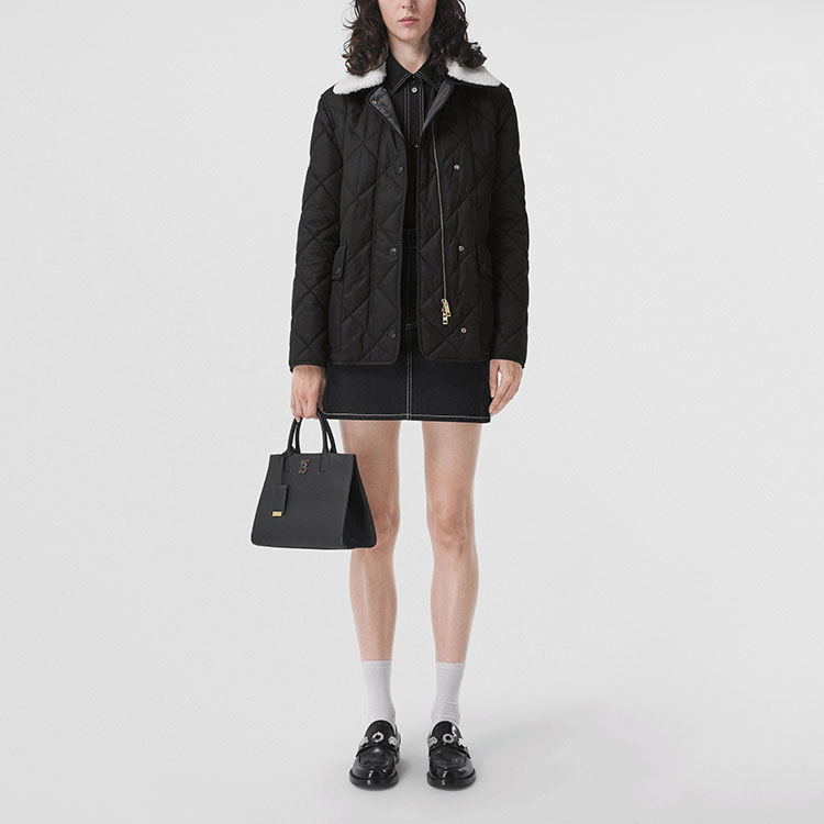 (Women) Burberry Quilted Solid Color Cotton Jacket Women’s Black 80505711 圖 3