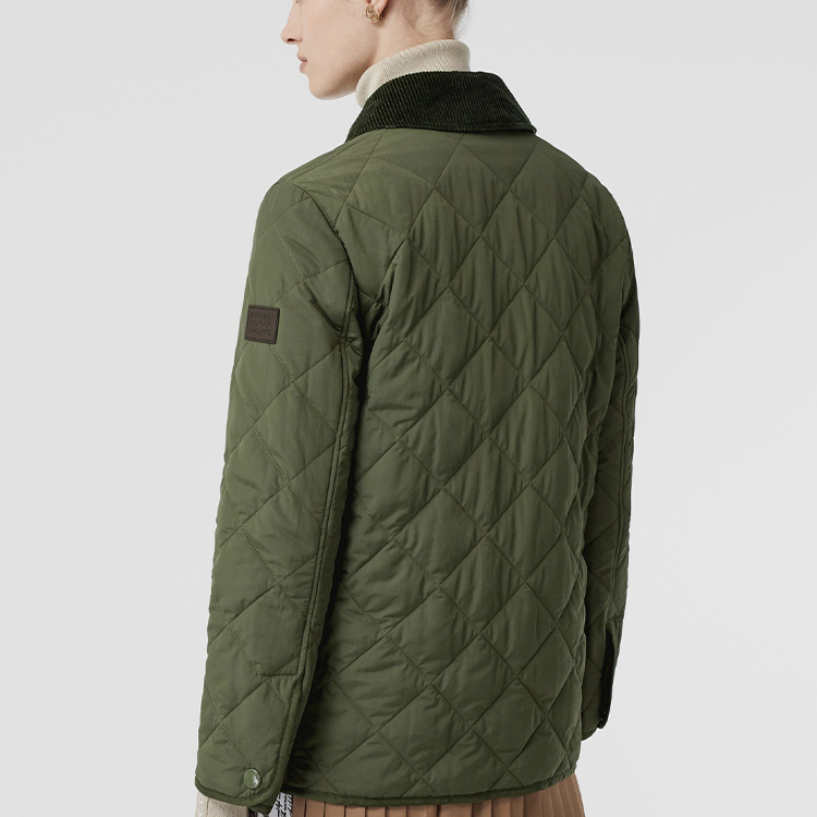 (Women) Burberry Quilted Temperature-Control Barn Cotton Jacket Willow Green 80214671 圖 5