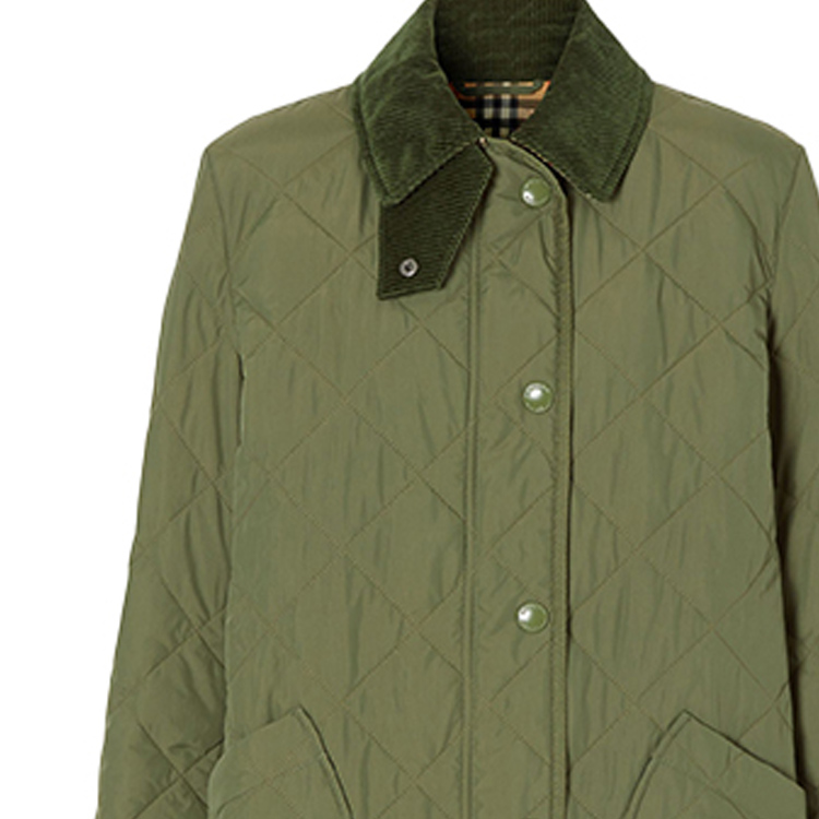 (Women) Burberry Quilted Temperature-Control Barn Cotton Jacket Willow Green 80214671 圖 6