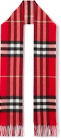 (Women) Burberry Red Cashmere Checkered Scarf 80497131 (Women) Burberry Red Cashmere Checkered Scarf 80497131