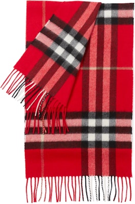 (W) Burberry Selendang Kasmir Kotak-Kotak Merah 80497131 Shop (W) Burberry Selendang Kasmir Kotak-Kotak Merah 80497131