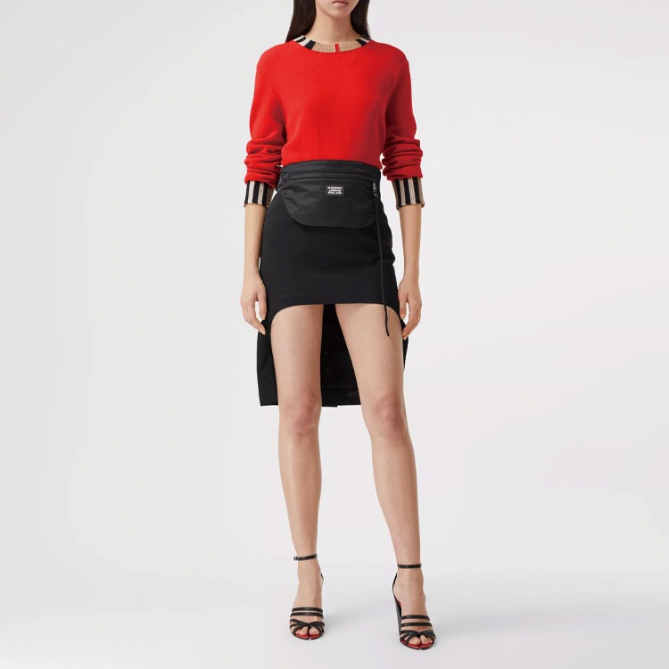 Purchase (W) 博柏利红色羊绒毛衣搭配经典条纹 8008937