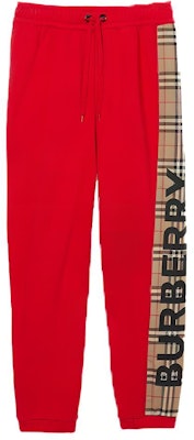 (W) 버버리 레드 체크 트림 코튼 조거 팬츠 80249551 Buy (W) 버버리 레드 체크 트림 코튼 조거 팬츠 80249551