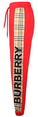 (W) 버버리 레드 체크 트림 코튼 조거 팬츠 80249551 Shop (W) 버버리 레드 체크 트림 코튼 조거 팬츠 80249551