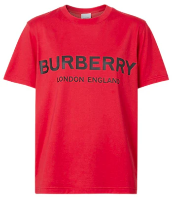 (W) 博柏利红色图案标志圆领T恤 80212721 Order (W) 博柏利红色图案标志圆领T恤 80212721