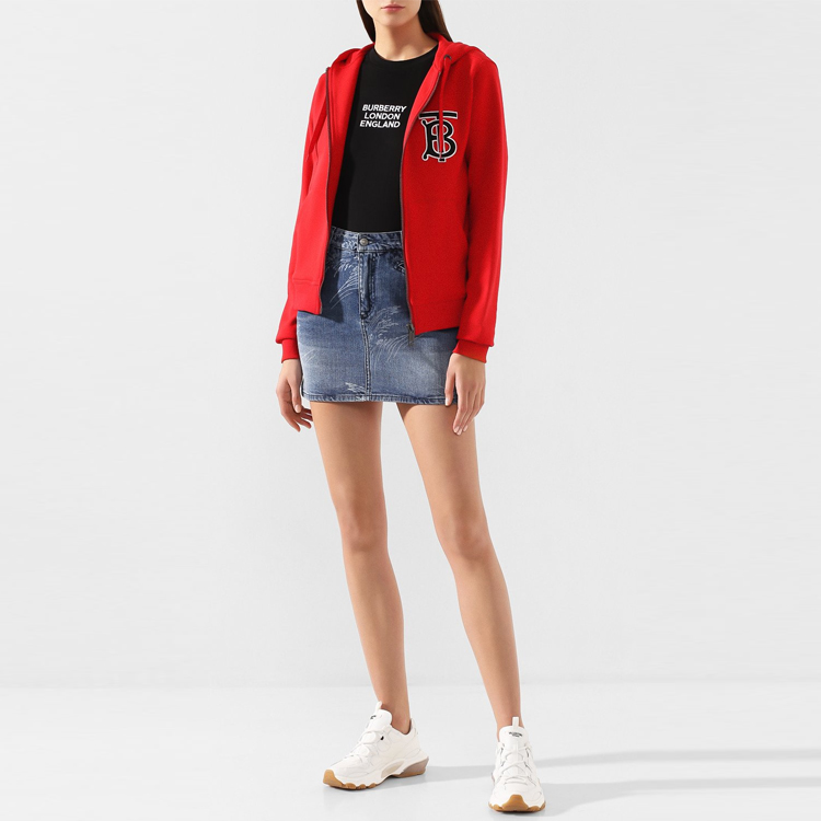 (Women) Burberry Red Letter Print Zip-Up Hoodie. 80211511 圖 5