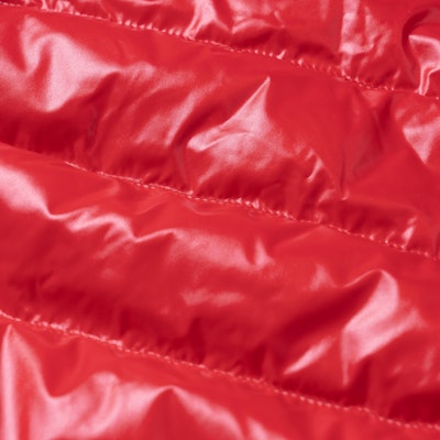 (W) バーバリー レッド ロゴ パッチ ジップ フード付き ダウン ベスト 80219671 1