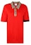 Order (W) Burberry 紅色短袖Polo衫搭配經典格紋領口裝飾 80238911