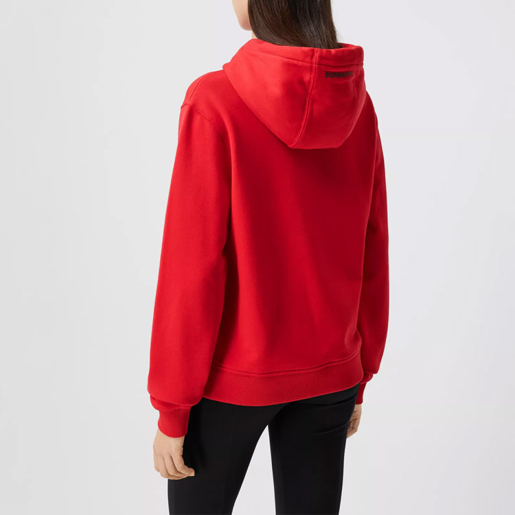 (Women) Burberry Red Slogan Print Long-Sleeve Hoodie 80361821 圖 5