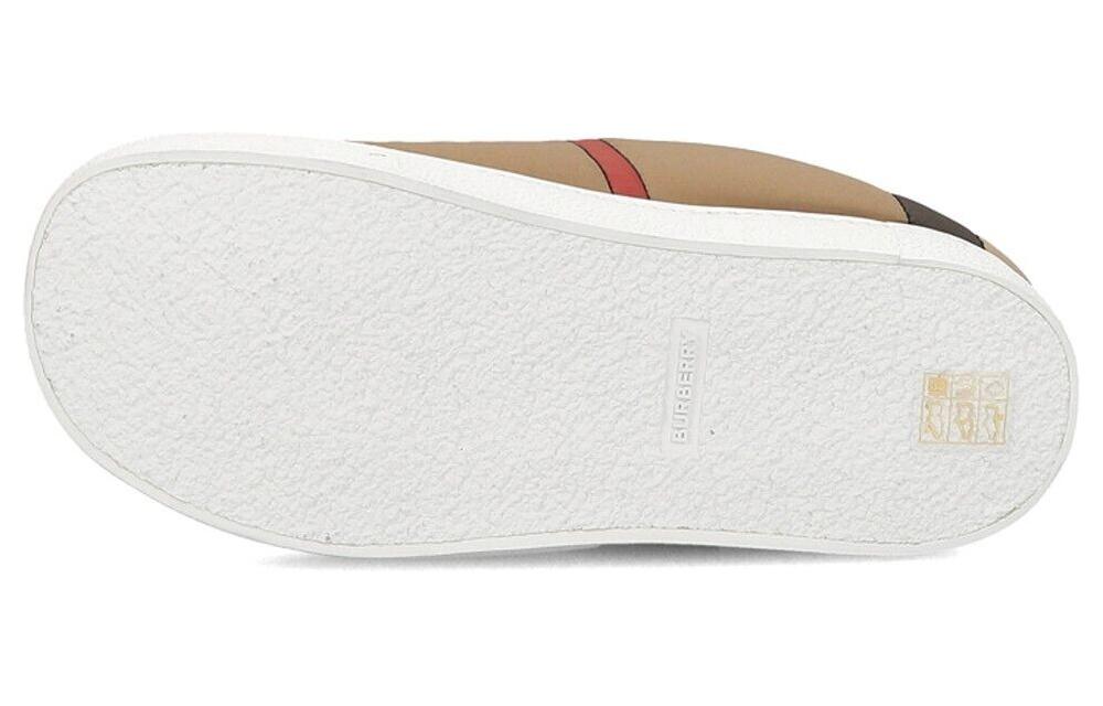 Shop (W) Scarpe Piatte Burberry in Poliestere Rigenerato ''Check Beige'' 80469871