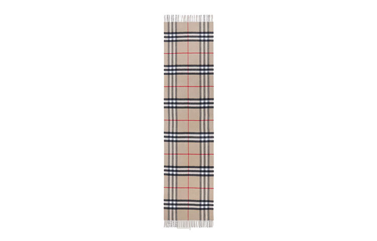 (Women) Burberry Reversible Check Cashmere Scarf Beige 8045332 圖 5