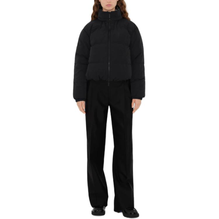 Shop (Women) Burberry Reversible Check Nylon Puffer Jacket Green  Down-Filled Coat. 80961311