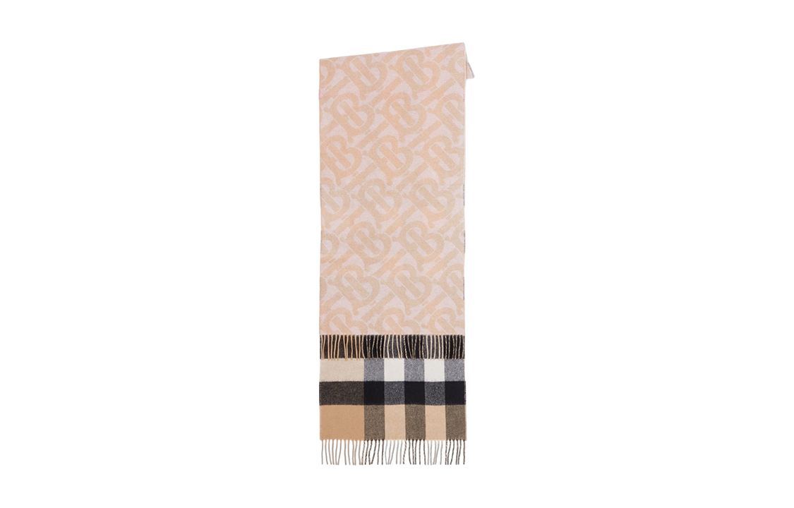 (Women) Burberry Reversible Check Scarf with Tassels Pink  Wool Scarf. 80574641 圖 3
