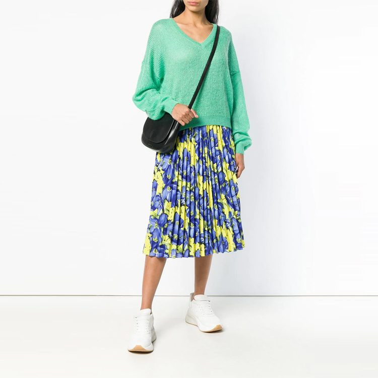 (Women) Burberry Ribbed Knit V-Neck Sweater Light Green 80036401 圖 5