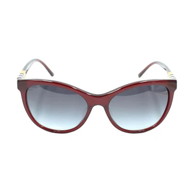 (Women) BURBERRY Romance Series Elegant Holiday Sunglasses 4199F Transparent Red. B4199-F 3543/8G