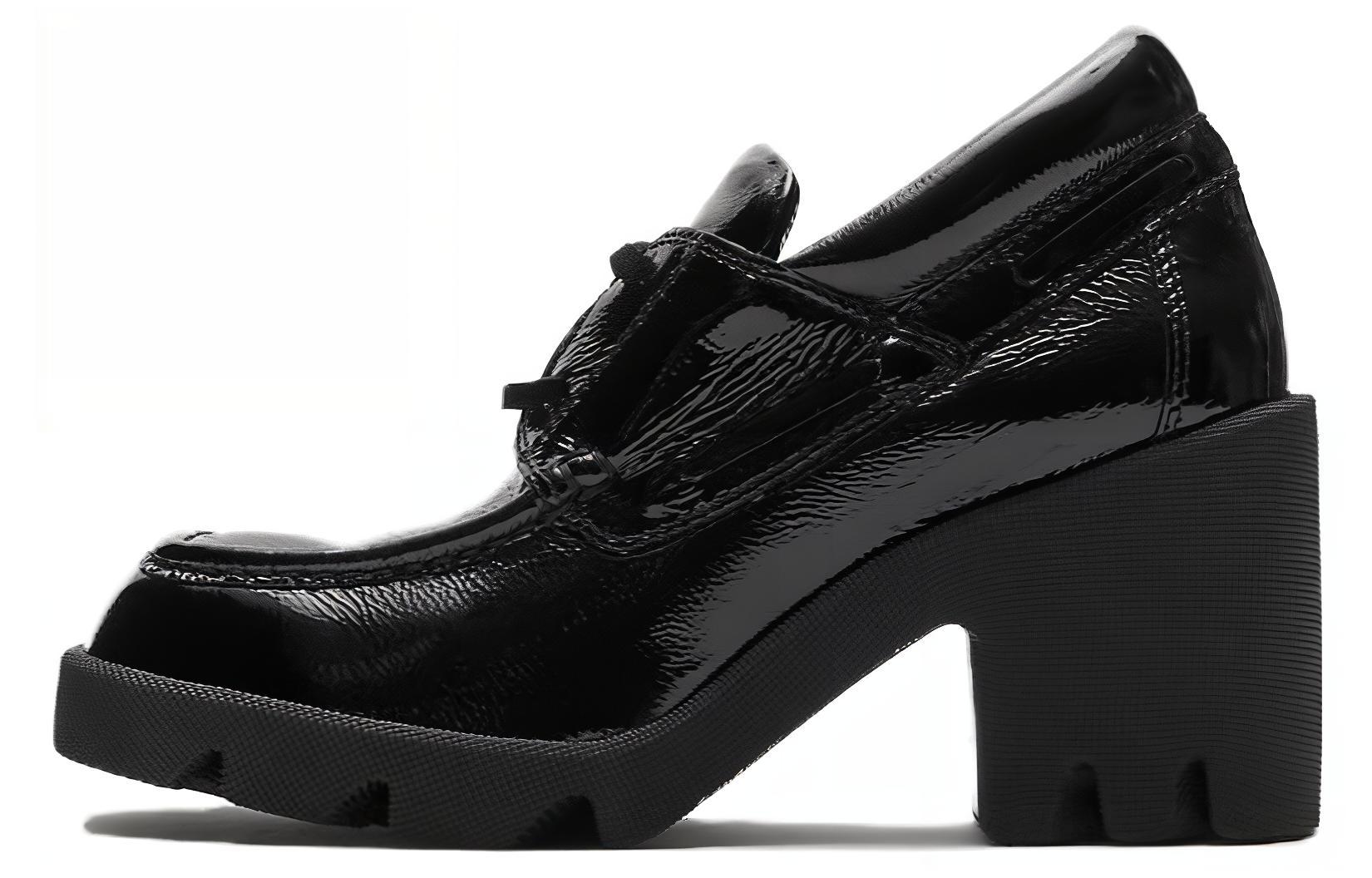 Buy (W) 博柏利圆头一脚蹬‘黑色厚底高跟鞋’ 80747291