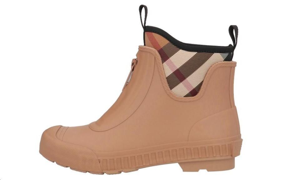 (Women) Burberry Rubber and Neoprene Rain Boots 'Brown' 80481231